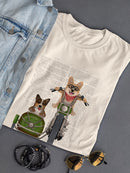 Corgi Chopper And Sidecar T-shirt -Fab Funky Designs