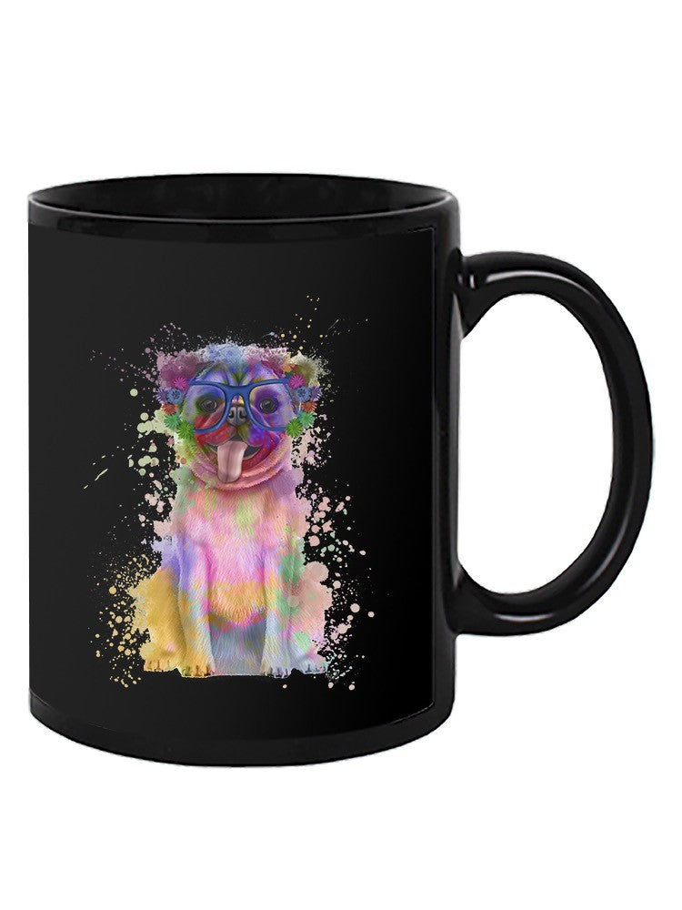 Colorful Pug Splash Art Mug -Fab Funky Designs