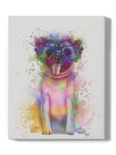Colorful Pug Splash Art Wall Art -Fab Funky Designs