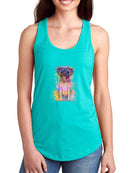 Colorful Pug Splash Art T-shirt -Fab Funky Designs