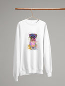 Colorful Pug Splash Art Sweatshirt -Fab Funky Designs