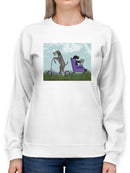 Schnauzer Scooter Sweatshirt -Fab Funky Designs