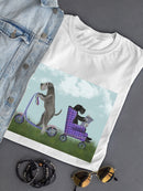 Schnauzer Scooter T-shirt -Fab Funky Designs