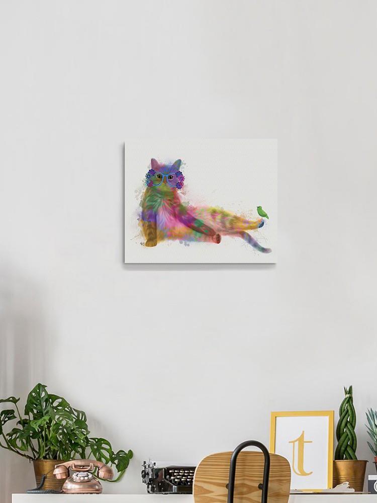 Cat Rainbow Splash 10 Wall Art -Fab Funky Designs