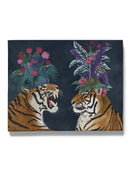 Hot House Tigers, Pair, Dark Wall Art -Fab Funky Designs