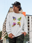 Rainbow Splash Ostriches Sweatshirt -Fab Funky Designs