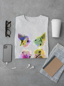 Rainbow Splash Ostriches T-shirt -Fab Funky Designs