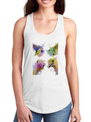 Rainbow Splash Ostriches T-shirt -Fab Funky Designs