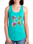 Rainbow Splash Ostriches T-shirt -Fab Funky Designs