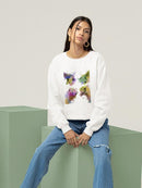 Rainbow Splash Ostriches Sweatshirt -Fab Funky Designs