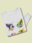 Rainbow Splash Ostriches Sweatshirt -Fab Funky Designs