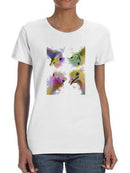 Rainbow Splash Ostriches T-shirt -Fab Funky Designs