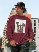 Rainbow Splash Giraffe Trio. Sweatshirt -Fab Funky Designs