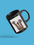 Rainbow Splash Giraffe Trio. Mug -Fab Funky Designs