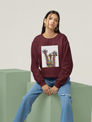 Rainbow Splash Giraffe Trio. Sweatshirt -Fab Funky Designs