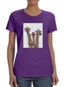 Rainbow Splash Giraffe Trio. T-shirt -Fab Funky Designs