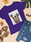 Rainbow Splash Giraffe Trio. T-shirt -Fab Funky Designs