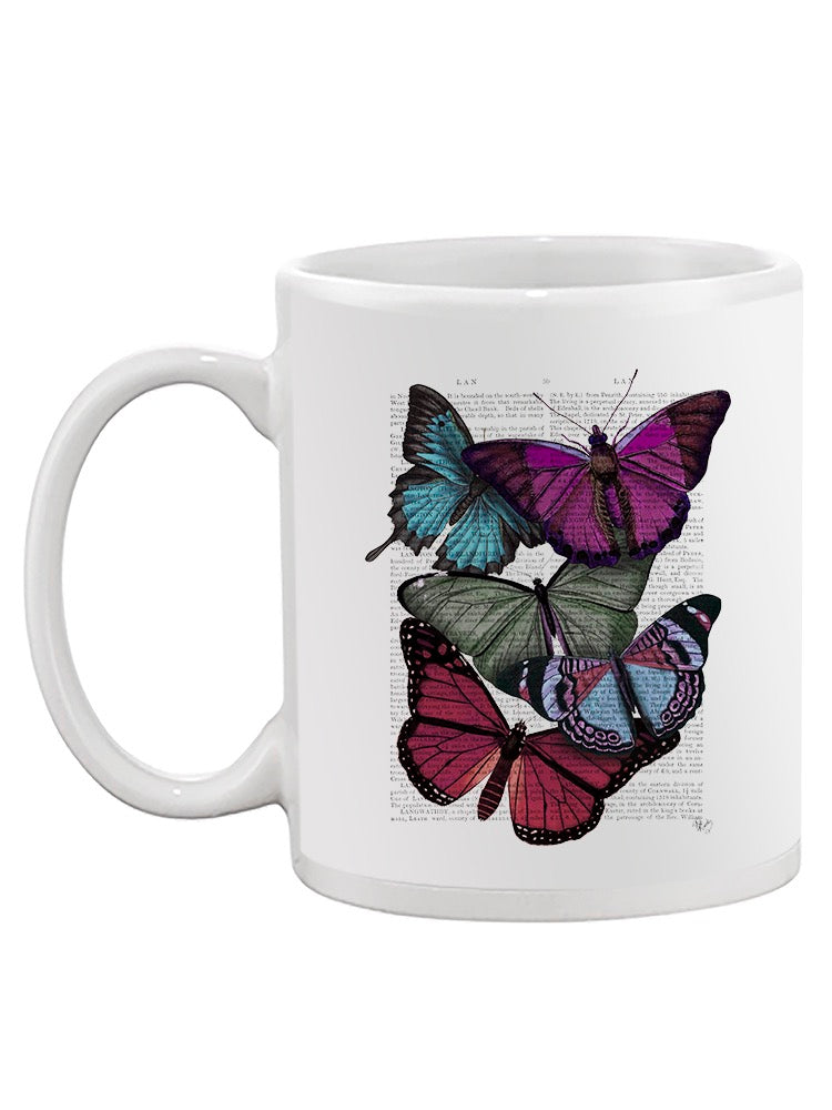 Butterflies On Paper Iii Mug -Fab Funky Designs