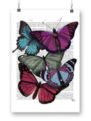 Butterflies On Paper Iii Wall Art -Fab Funky Designs