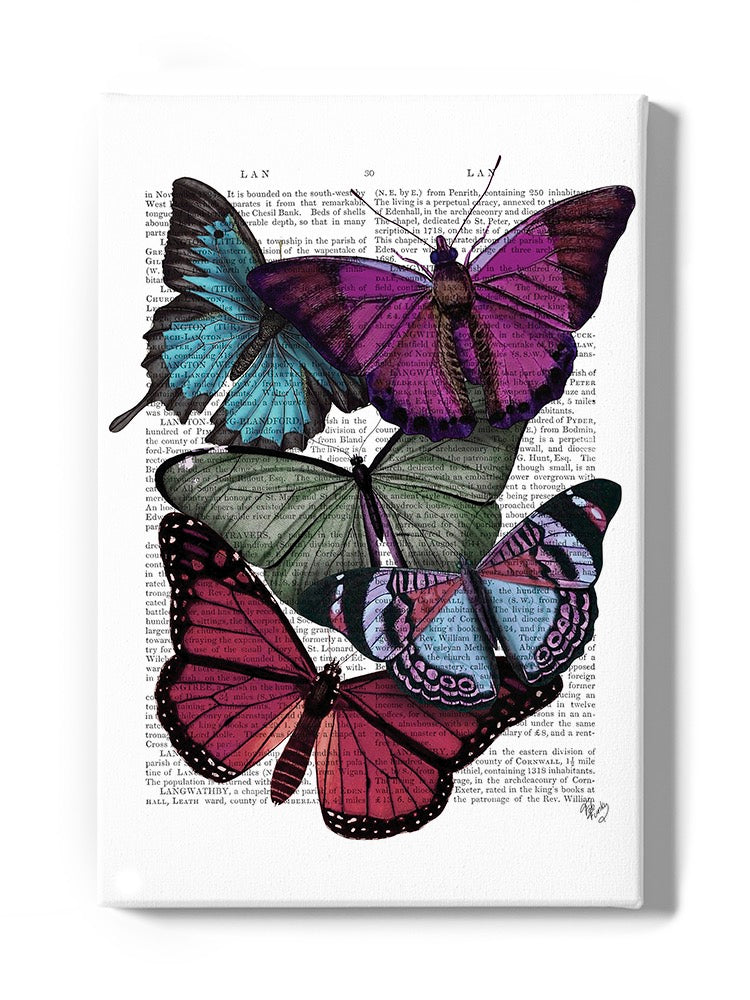Butterflies On Paper Iii Wall Art -Fab Funky Designs