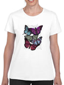 Butterflies On Paper Iii T-shirt -Fab Funky Designs