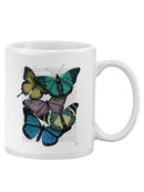 Butterflies On Paper Iv Mug -Fab Funky Designs