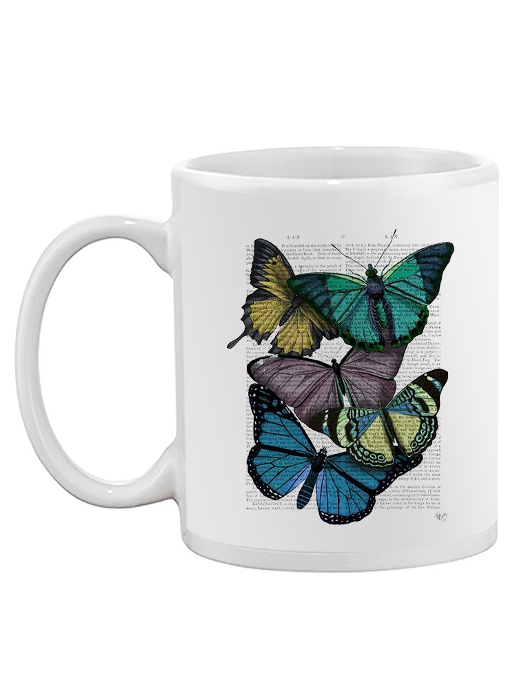 Butterflies On Paper Iv Mug -Fab Funky Designs