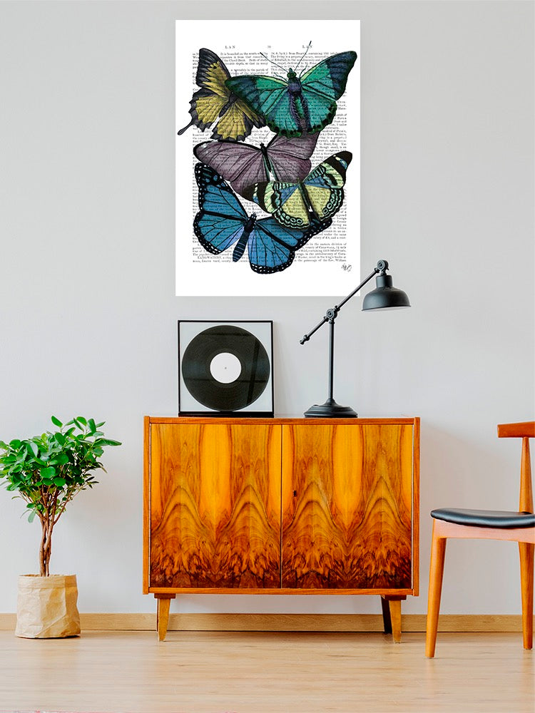 Butterflies On Paper Iv Wall Art -Fab Funky Designs
