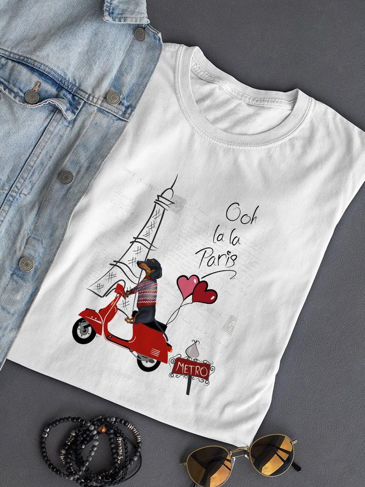 Dachshund In Paris. T-shirt -Fab Funky Designs