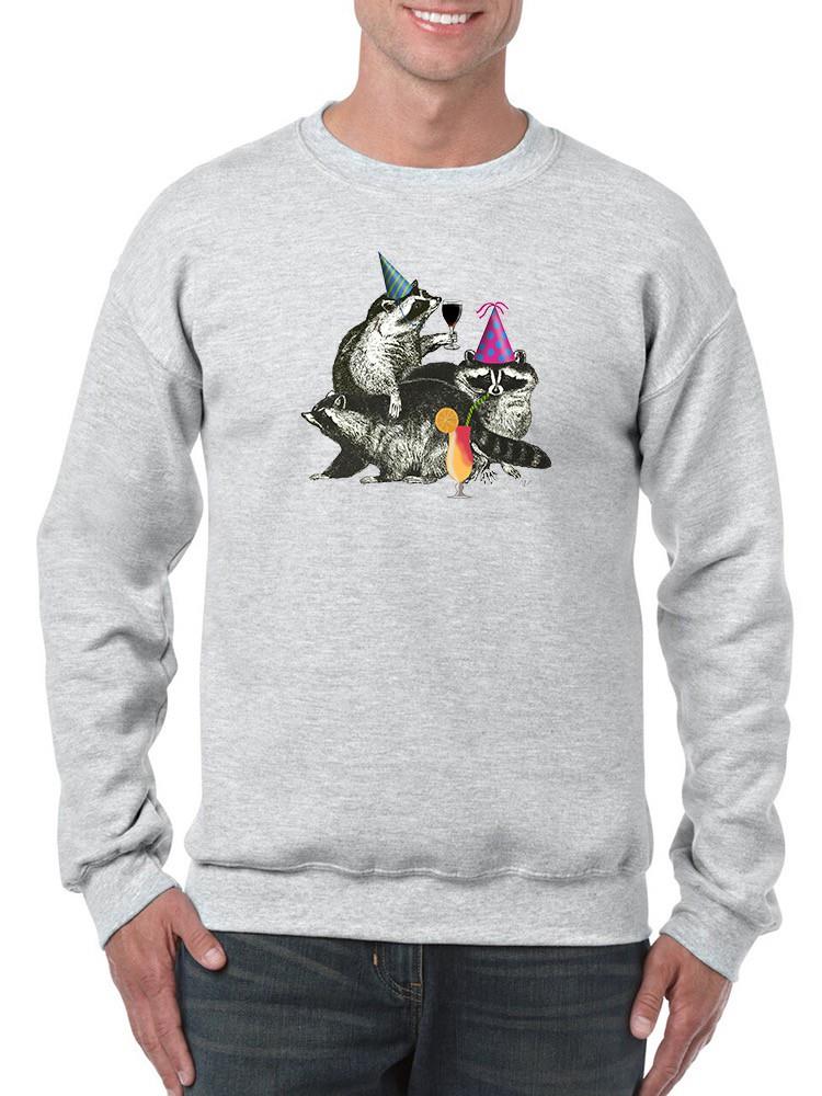 Raccoon Party Sweatshirt -Fab Funky Designs
