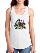 Raccoon Party Racerback Tank -Fab Funky Designs