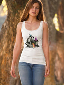 Raccoon Party Racerback Tank -Fab Funky Designs