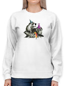 Raccoon Party Sweatshirt -Fab Funky Designs