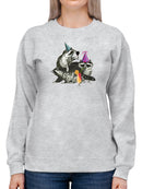 Raccoon Party Sweatshirt -Fab Funky Designs