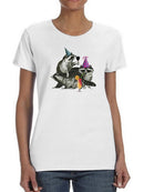 Raccoon Party. T-shirt -Fab Funky Designs