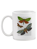 Butterflies On Paper Iii. Mug -Fab Funky Designs