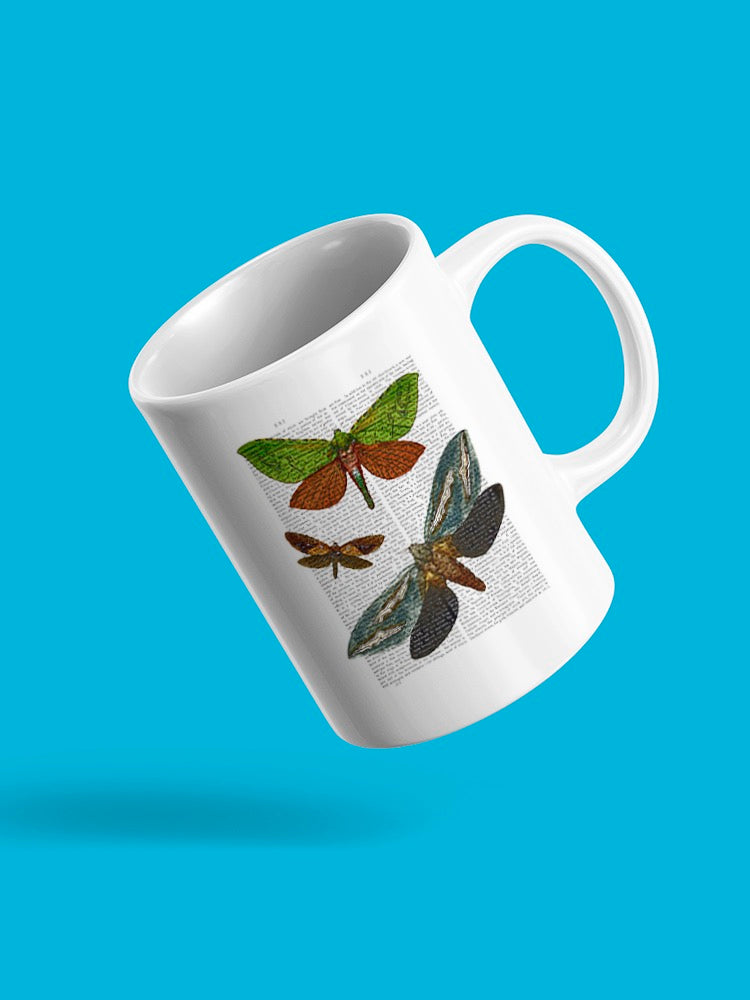 Butterflies On Paper Iii. Mug -Fab Funky Designs