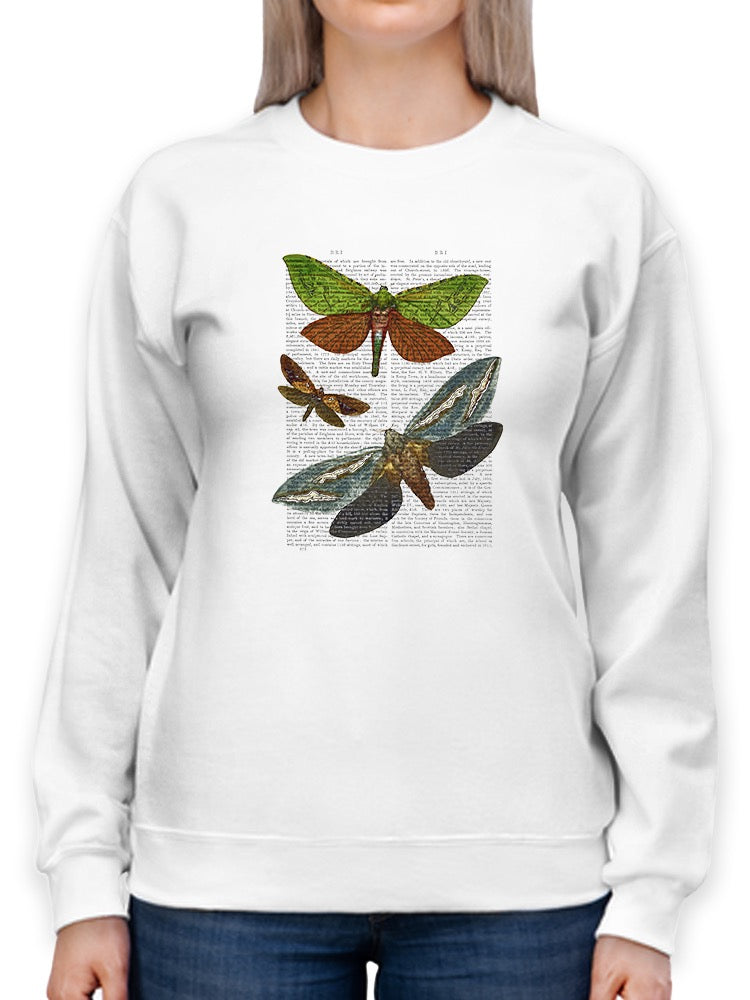Butterflies On Paper Iii. Sweatshirt -Fab Funky Designs
