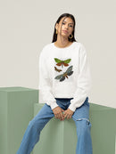 Butterflies On Paper Iii. Sweatshirt -Fab Funky Designs