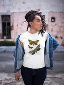 Butterflies On Paper Iii. T-shirt -Fab Funky Designs