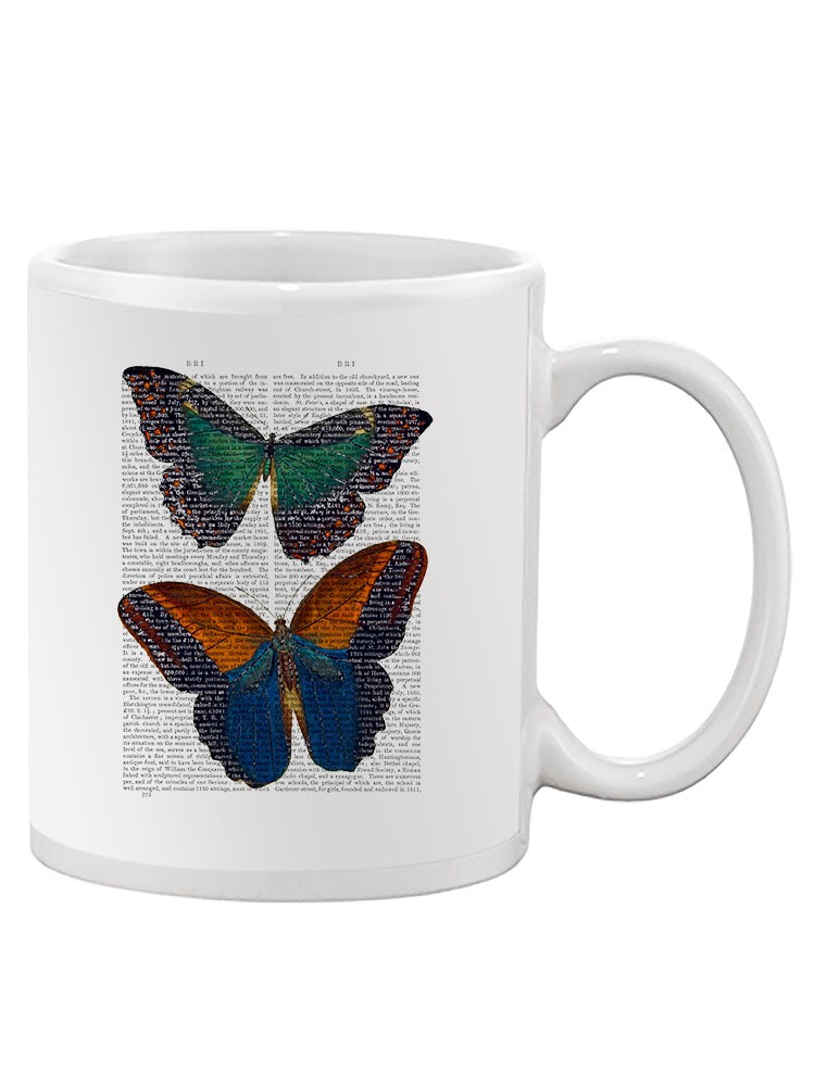 Butterflies On Paper. Mug -Fab Funky Designs