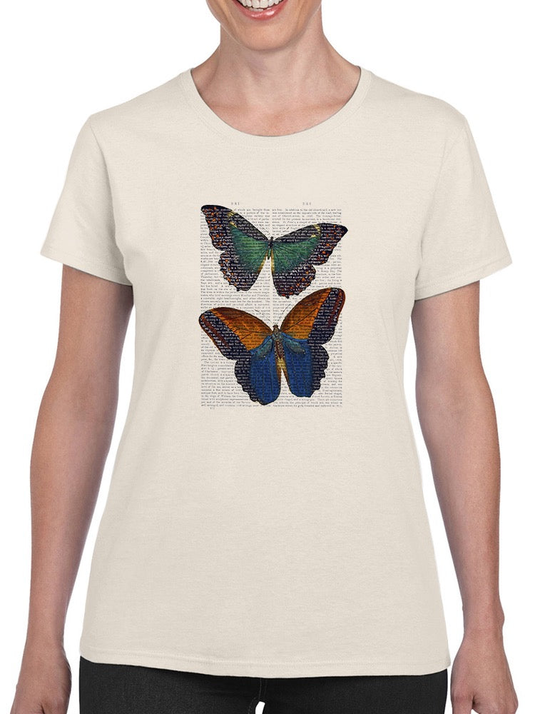 Butterflies On Paper. T-shirt -Fab Funky Designs