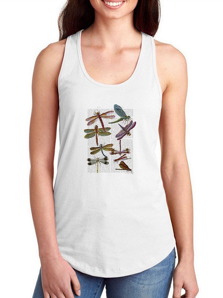 Dragonflies On Paper T-shirt -Fab Funky Designs
