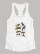 Dragonflies On Paper T-shirt -Fab Funky Designs
