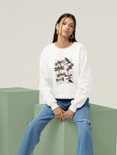 Dragonflies On Paper Sweatshirt -Fab Funky Designs