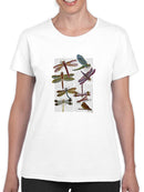 Dragonflies On Paper T-shirt -Fab Funky Designs