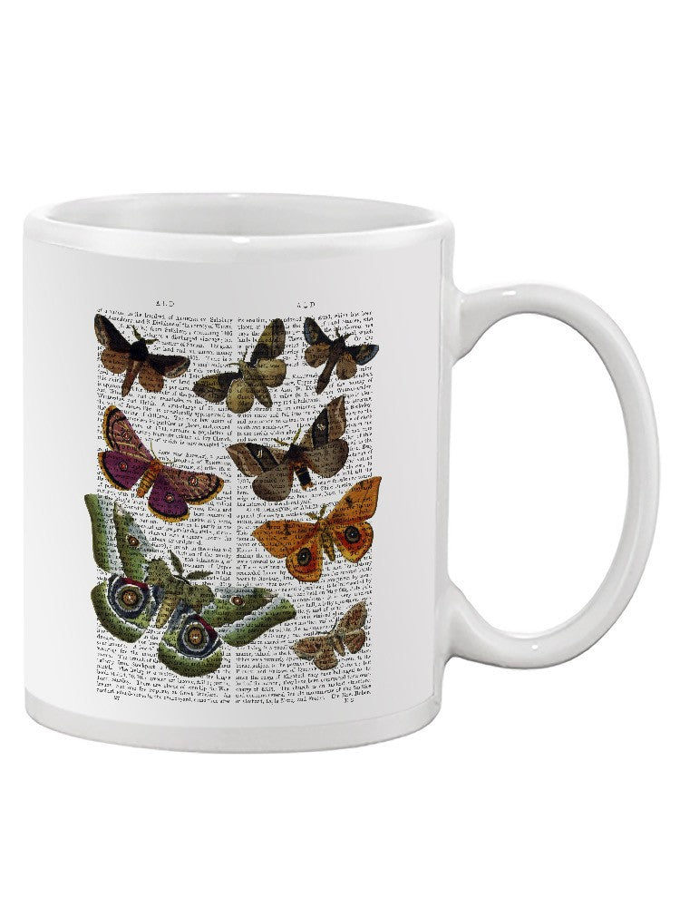 Paper Moths Mug -Fab Funky Designs