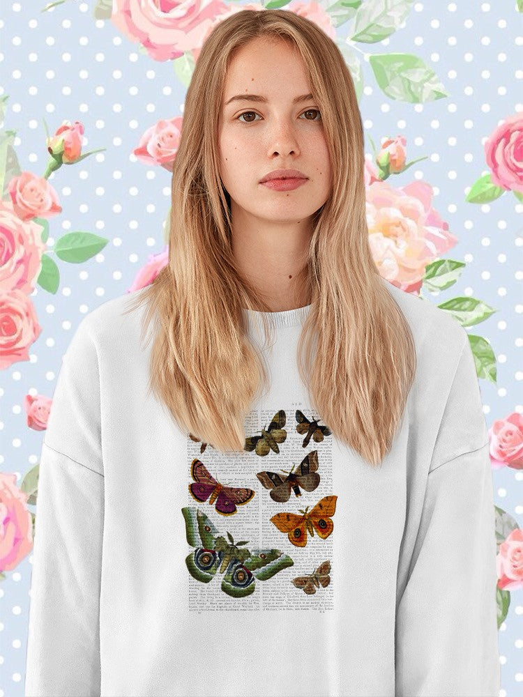 Paper Moths Sweatshirt -Fab Funky Designs
