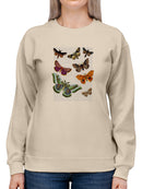 Paper Moths Sweatshirt -Fab Funky Designs