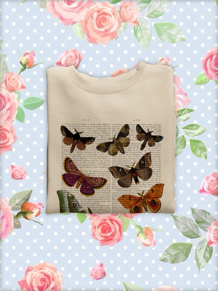 Paper Moths Sweatshirt -Fab Funky Designs